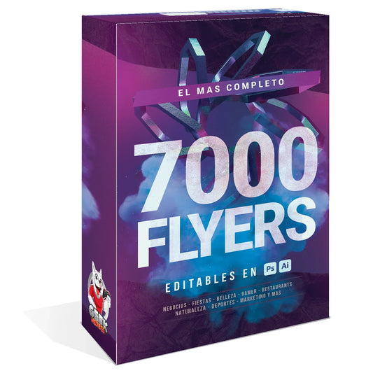 Mega Pack 7000 Flyers Premium Todas Las Temáticas Editables
