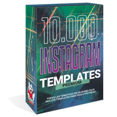 Mega Pack 10.000 Instagram Premium Templates Historia + Feed