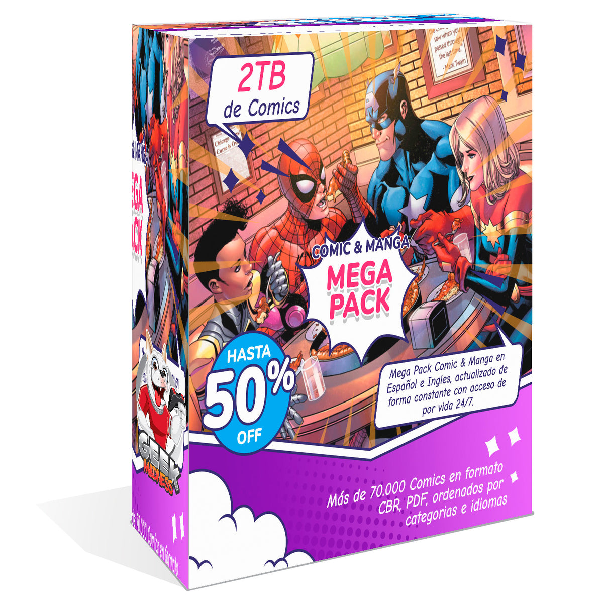 ES-EN Mega Pack Comic & Manga 70.000 Archivos 2TB de Contenido